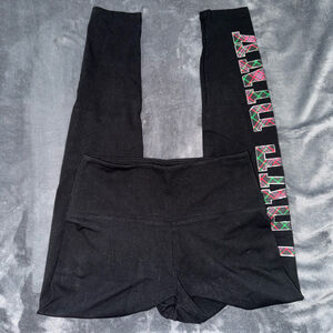 VS PINK Plaid Design Leggings